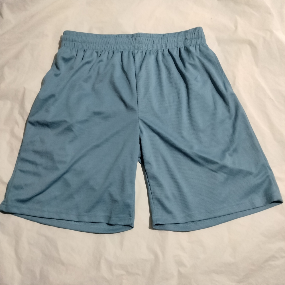 (2) Jump Start Mens Size L Drawstring Athletic Basketball Shorts Blue Navy
